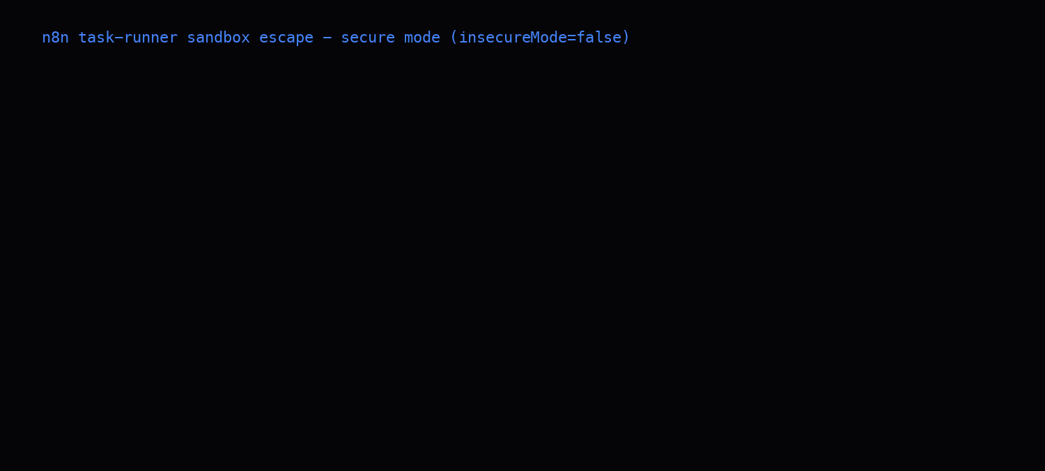 n8n sandbox escape integration test